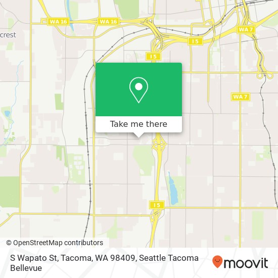 Mapa de S Wapato St, Tacoma, WA 98409
