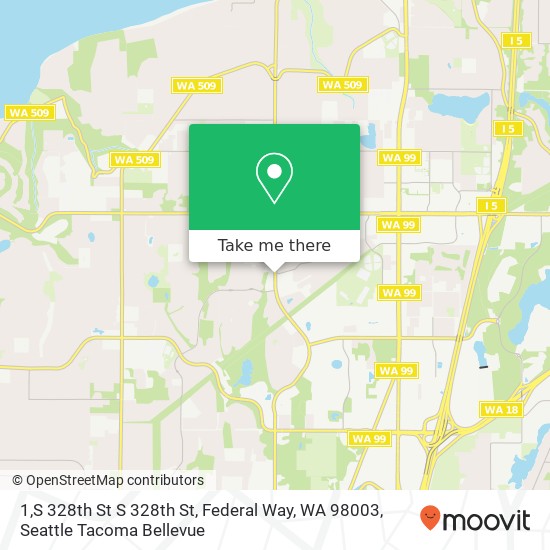 Mapa de 1,S 328th St S 328th St, Federal Way, WA 98003