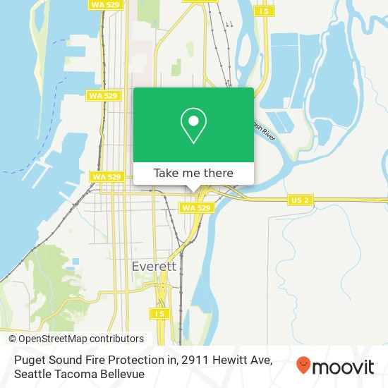 Puget Sound Fire Protection in, 2911 Hewitt Ave map