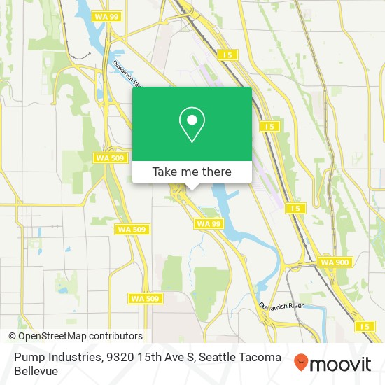 Pump Industries, 9320 15th Ave S map
