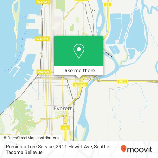 Precision Tree Service, 2911 Hewitt Ave map