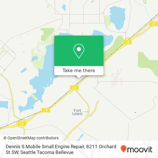 Mapa de Dennis S Mobile Small Engine Repair, 8211 Orchard St SW