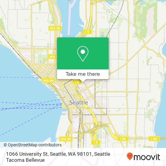Mapa de 1066 University St, Seattle, WA 98101