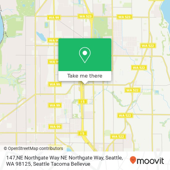 Mapa de 147,NE Northgate Way NE Northgate Way, Seattle, WA 98125