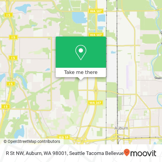 Mapa de R St NW, Auburn, WA 98001