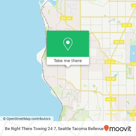 Be Right There Towing 24 7 map