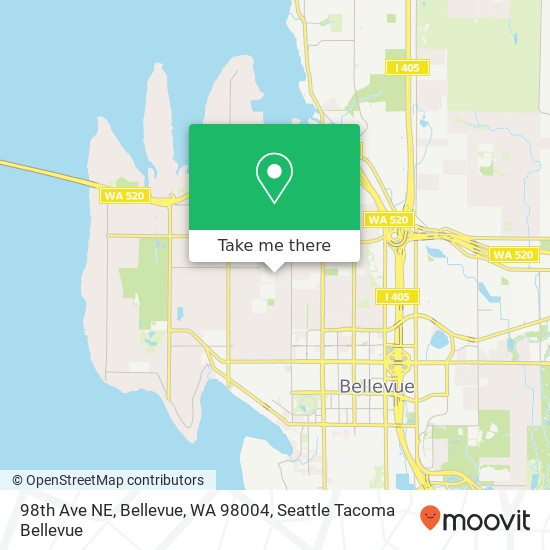 98th Ave NE, Bellevue, WA 98004 map