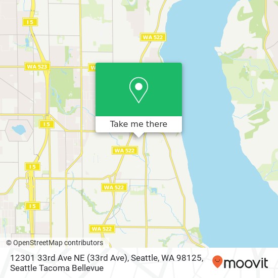 Mapa de 12301 33rd Ave NE (33rd Ave), Seattle, WA 98125