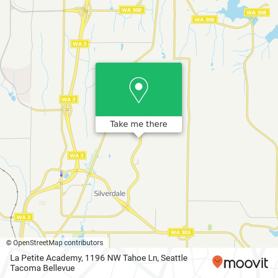 Mapa de La Petite Academy, 1196 NW Tahoe Ln