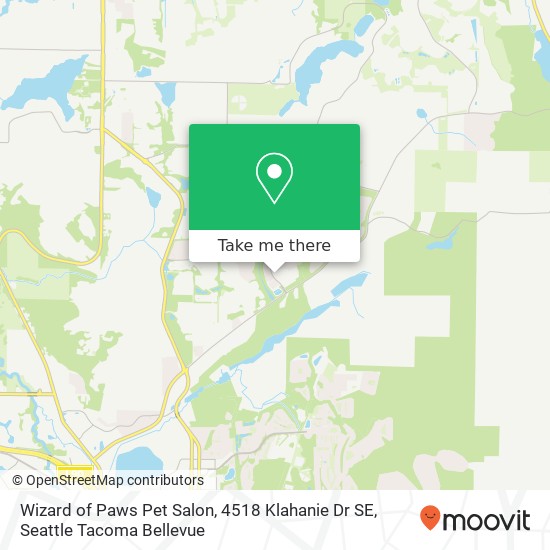 Wizard of Paws Pet Salon, 4518 Klahanie Dr SE map