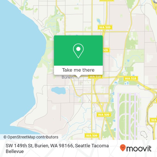 Mapa de SW 149th St, Burien, WA 98166