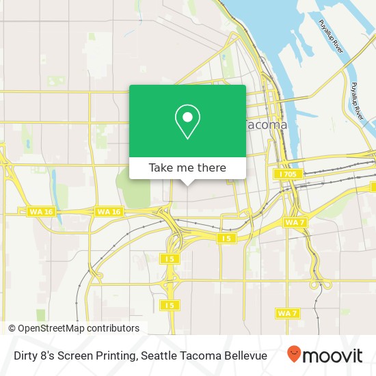 Dirty 8's Screen Printing map