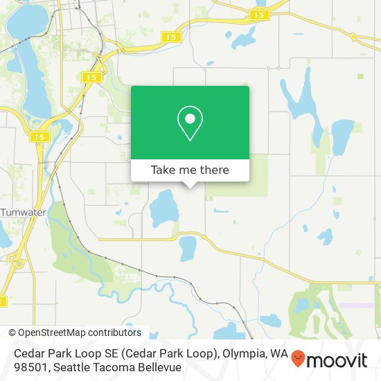 Mapa de Cedar Park Loop SE (Cedar Park Loop), Olympia, WA 98501