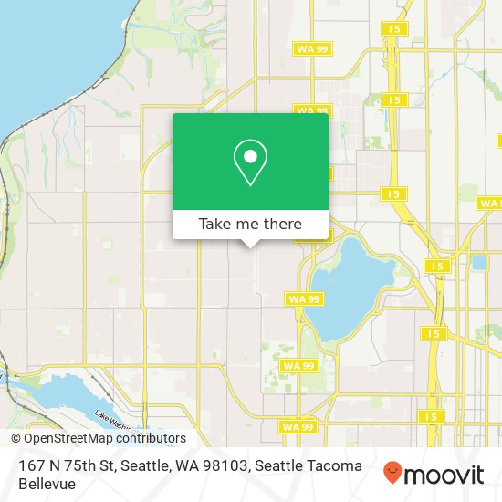 Mapa de 167 N 75th St, Seattle, WA 98103