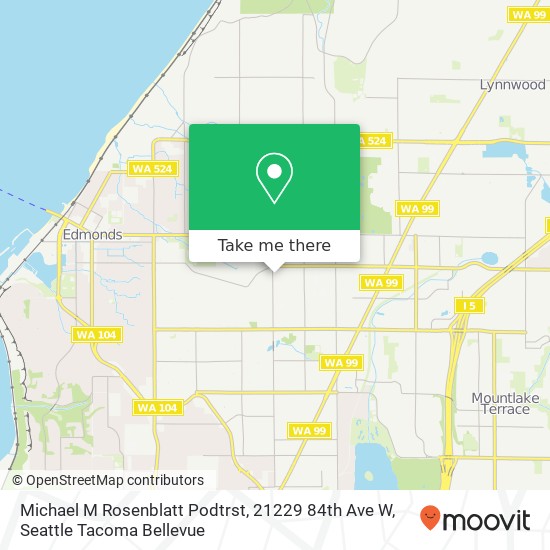 Mapa de Michael M Rosenblatt Podtrst, 21229 84th Ave W