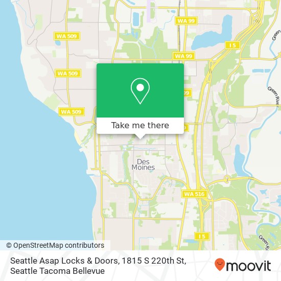 Seattle Asap Locks & Doors, 1815 S 220th St map