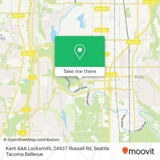 Kent AAA Locksmith, 24437 Russell Rd map