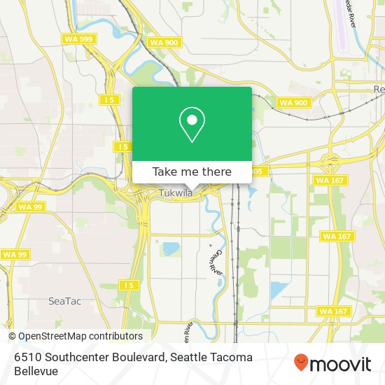 6510 Southcenter Boulevard, 6510 Southcenter Blvd, Tukwila, WA 98188, USA map