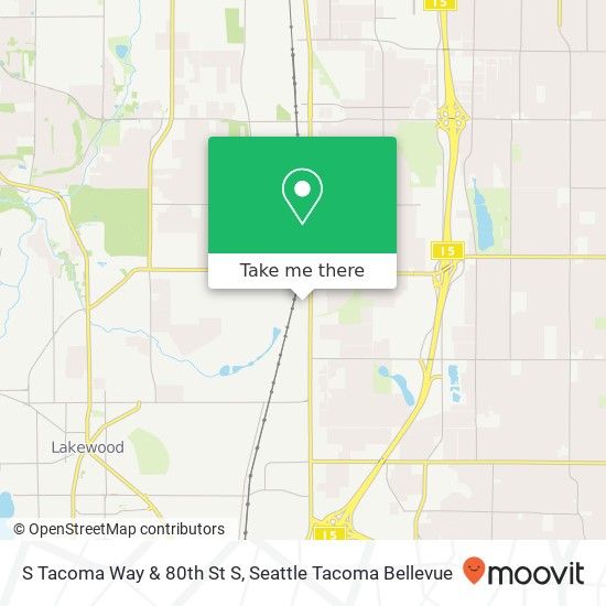 S Tacoma Way & 80th St S map