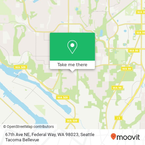 Mapa de 67th Ave NE, Federal Way, WA 98023