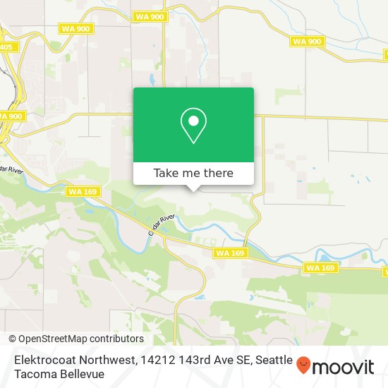 Mapa de Elektrocoat Northwest, 14212 143rd Ave SE