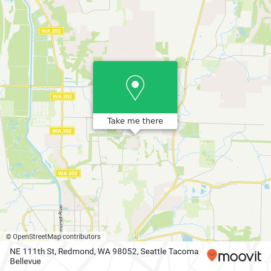 NE 111th St, Redmond, WA 98052 map