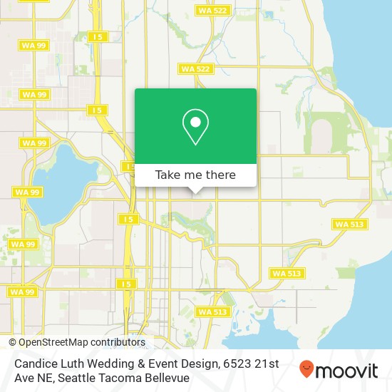 Mapa de Candice Luth Wedding & Event Design, 6523 21st Ave NE