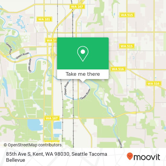 Mapa de 85th Ave S, Kent, WA 98030