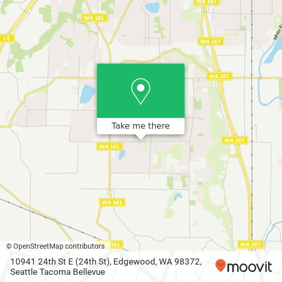 Mapa de 10941 24th St E (24th St), Edgewood, WA 98372