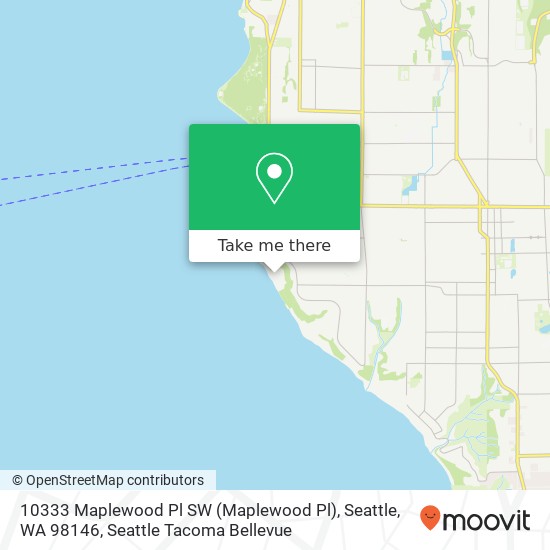 10333 Maplewood Pl SW (Maplewood Pl), Seattle, WA 98146 map