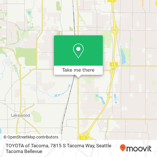 TOYOTA of Tacoma, 7815 S Tacoma Way map