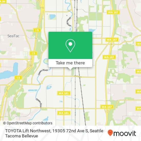 Mapa de TOYOTA Lift Northwest, 19305 72nd Ave S