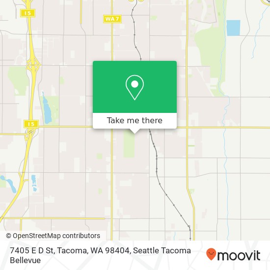 Mapa de 7405 E D St, Tacoma, WA 98404