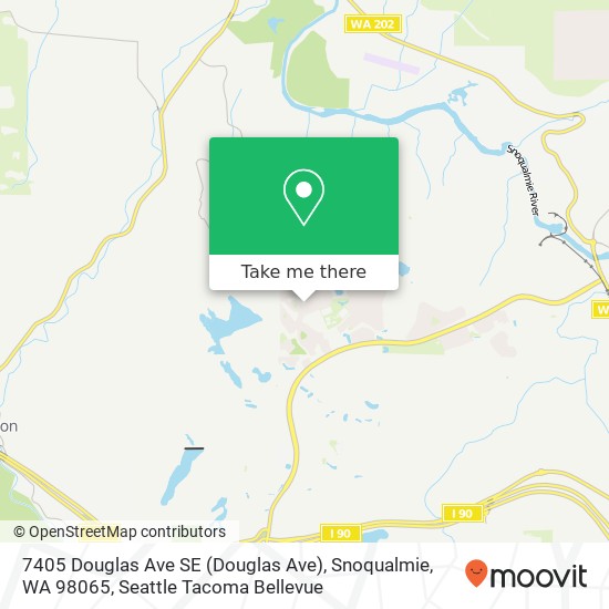 Mapa de 7405 Douglas Ave SE (Douglas Ave), Snoqualmie, WA 98065