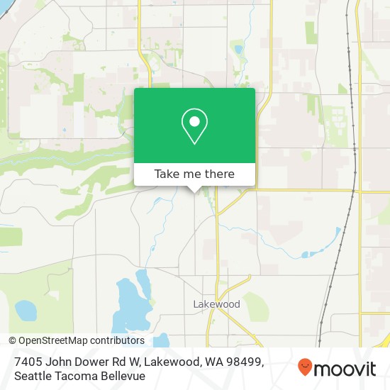 Mapa de 7405 John Dower Rd W, Lakewood, WA 98499