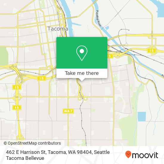 Mapa de 462 E Harrison St, Tacoma, WA 98404