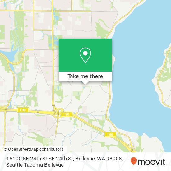 Mapa de 16100,SE 24th St SE 24th St, Bellevue, WA 98008
