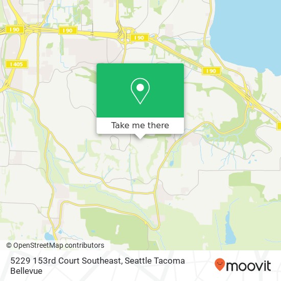 5229 153rd Court Southeast, 5229 153rd Ct SE, Bellevue, WA 98006, USA map