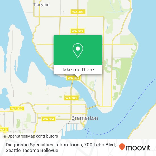 Mapa de Diagnostic Specialties Laboratories, 700 Lebo Blvd