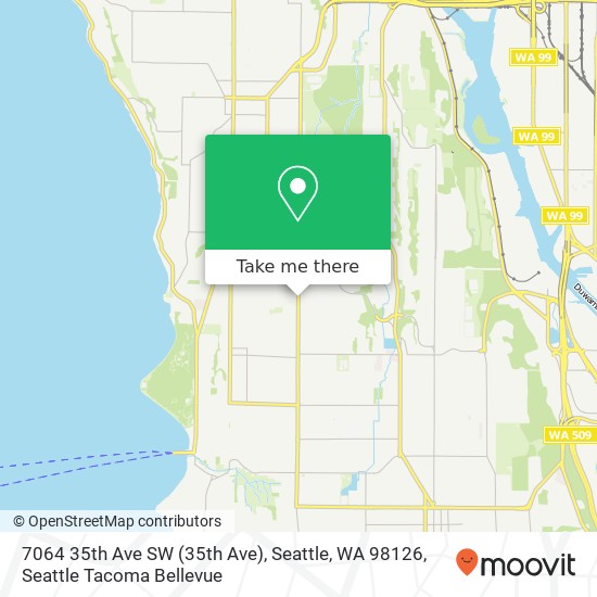 Mapa de 7064 35th Ave SW (35th Ave), Seattle, WA 98126