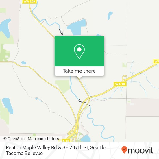 Renton Maple Valley Rd & SE 207th St map