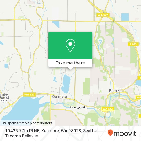 Mapa de 19425 77th Pl NE, Kenmore, WA 98028