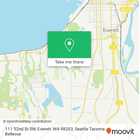 Mapa de 111 52nd St SW, Everett, WA 98203