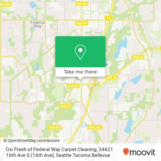 Mapa de Oxi Fresh of Federal Way Carpet Cleaning, 34621 16th Ave S