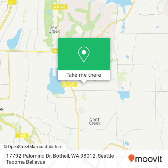 Mapa de 17792 Palomino Dr, Bothell, WA 98012