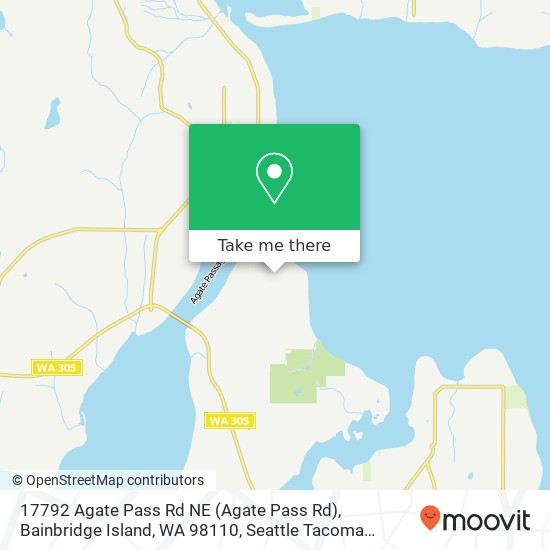 17792 Agate Pass Rd NE (Agate Pass Rd), Bainbridge Island, WA 98110 map