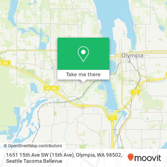 Mapa de 1651 15th Ave SW (15th Ave), Olympia, WA 98502