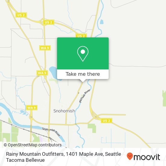 Mapa de Rainy Mountain Outfitters, 1401 Maple Ave