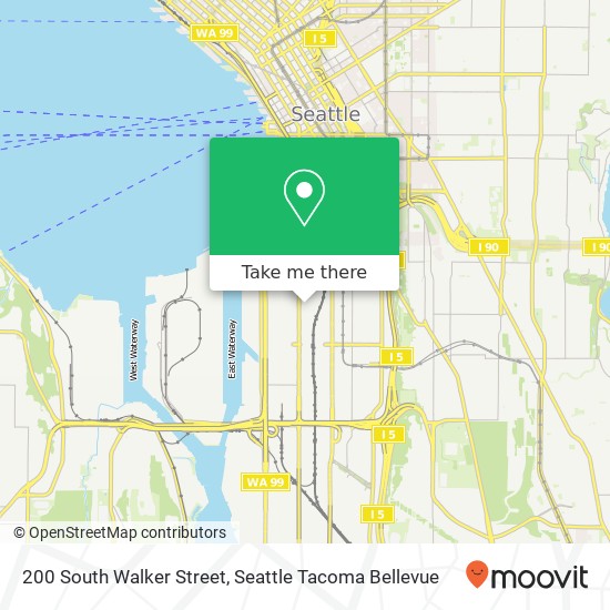 200 South Walker Street, 200 S Walker St, Seattle, WA 98134, USA map