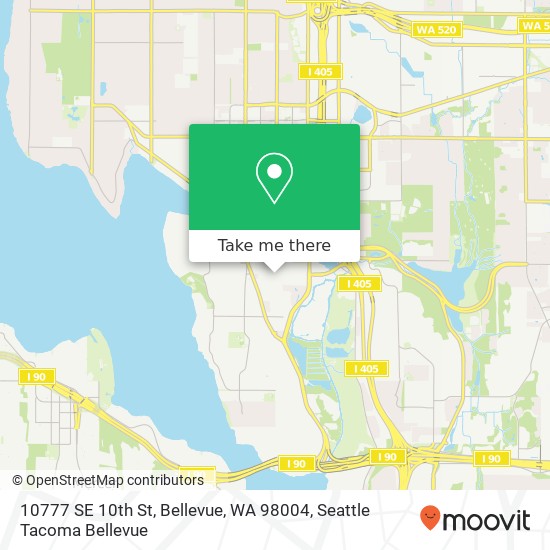 Mapa de 10777 SE 10th St, Bellevue, WA 98004